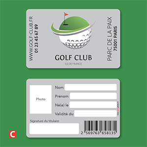 Carte ADHERENT - Membre - Association - Club